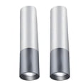 thumbnail image 1 of HIBIBUD 2 Pcs Silver 3.9" Mini Flashlight,USB Rechargeable 5W Adjustable Focus for Hiking,EDC, 1 of 7