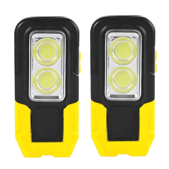 HIBIBUD 2 Pcs Yellow Tactical Flashlight,COB Foldable Light for Car Repair,Camping