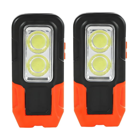 HIBIBUD 2Pcs Small Flashlight,Repair Portable Lights Led Flashlight,Can Be Hung and Adsorbed Flashlight Battery Powered,Orange