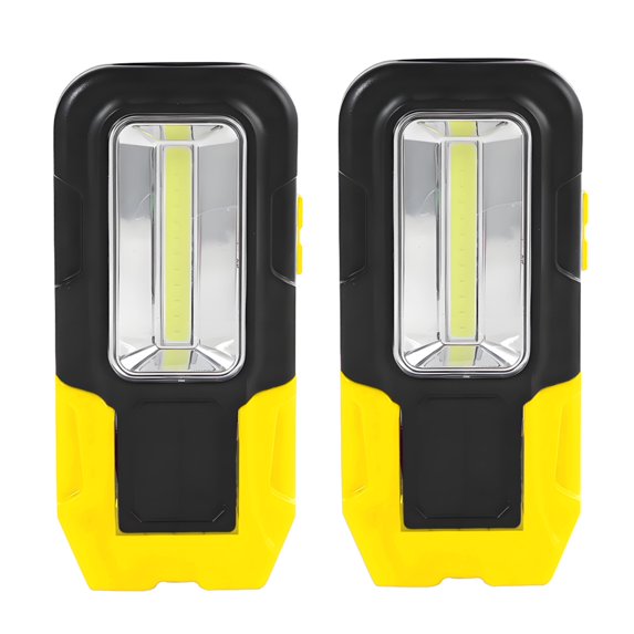 HIBIBUD 2Pcs Small Flashlight,Repair Portable Lights Small Flashlights,Can Be Hung and Adsorbed Flashlight Battery Powered,Yellow