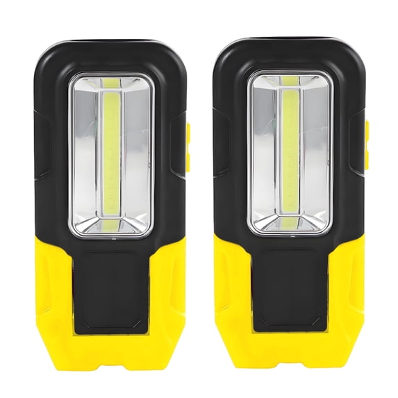 HIBIBUD 2-Pack Yellow Tactical Flashlight,Rechargeable COB Work Light for Car Repair&Camps