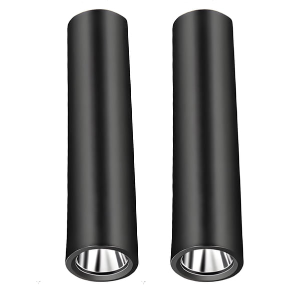 HIBIBUD 2Pcs Mini Flashlight, 3.9" Keychain Flashlight for Hiking, USB Rechargeable in Black