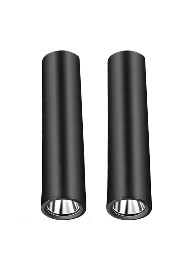 2Pcs Mini Flashlight, 3.9" Keychain Flashlight for Hiking, USB Rechargeable in Black