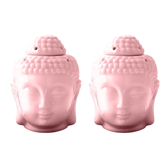 HIBIBUD 2Pcs Wax Melt Warmer,Buddha Statues Candle Wax Warmer,Ceramic Fragrancetherapy Wax Melter