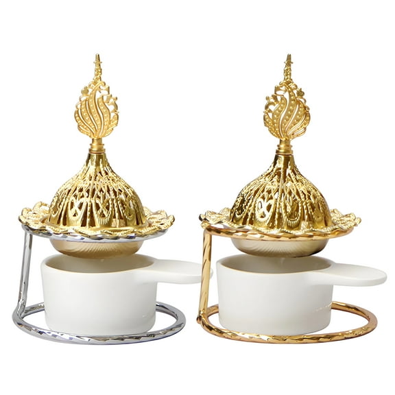 HIBIBUD 2Setpcs Wax Melt Warmer,Hollow Design Candle Wax Melter,Candlestick Ornaments Candle Warmers,style3