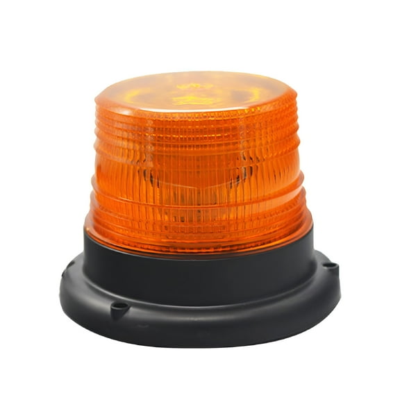 HIBIBUD 2pcs LED Beacon Warning Light Magnetic Rooftop Flashing Amber Emergency Strobe Light for Vehicle Trucks School Bus 12V-24V