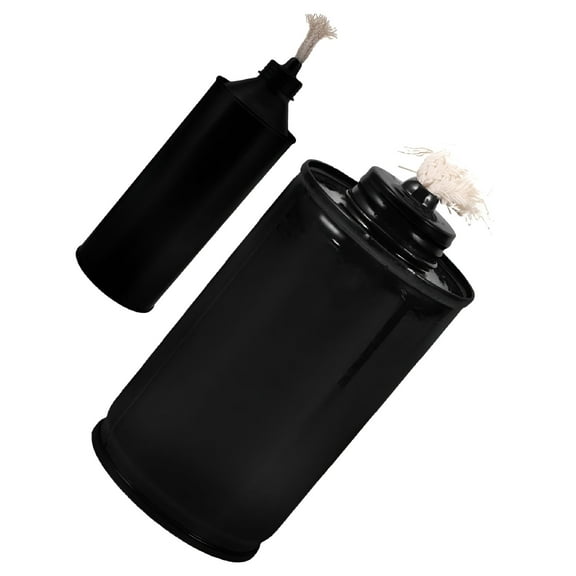 HIBIBUD 2pcs Outdoor Bamboo Torch Canisters Refillable Oil Torch Replacement with Wicks Garden Lighting Part Decorative Canister for Yard Patio Deck Party 200ml+500ml