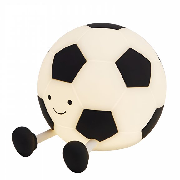 HIBIBUD 3-Level Dimmable Soccer Night Light for Kids Bedroom, Rechargeable Silicone Football Lamp with Auto Timer, Safe Nightlight Gift for Soccer Lovers & Boys Room Decor