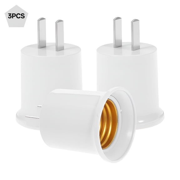 HIBIBUD 3-Pack E26 to E27 Light Bulb Socket Adapter, Copper
