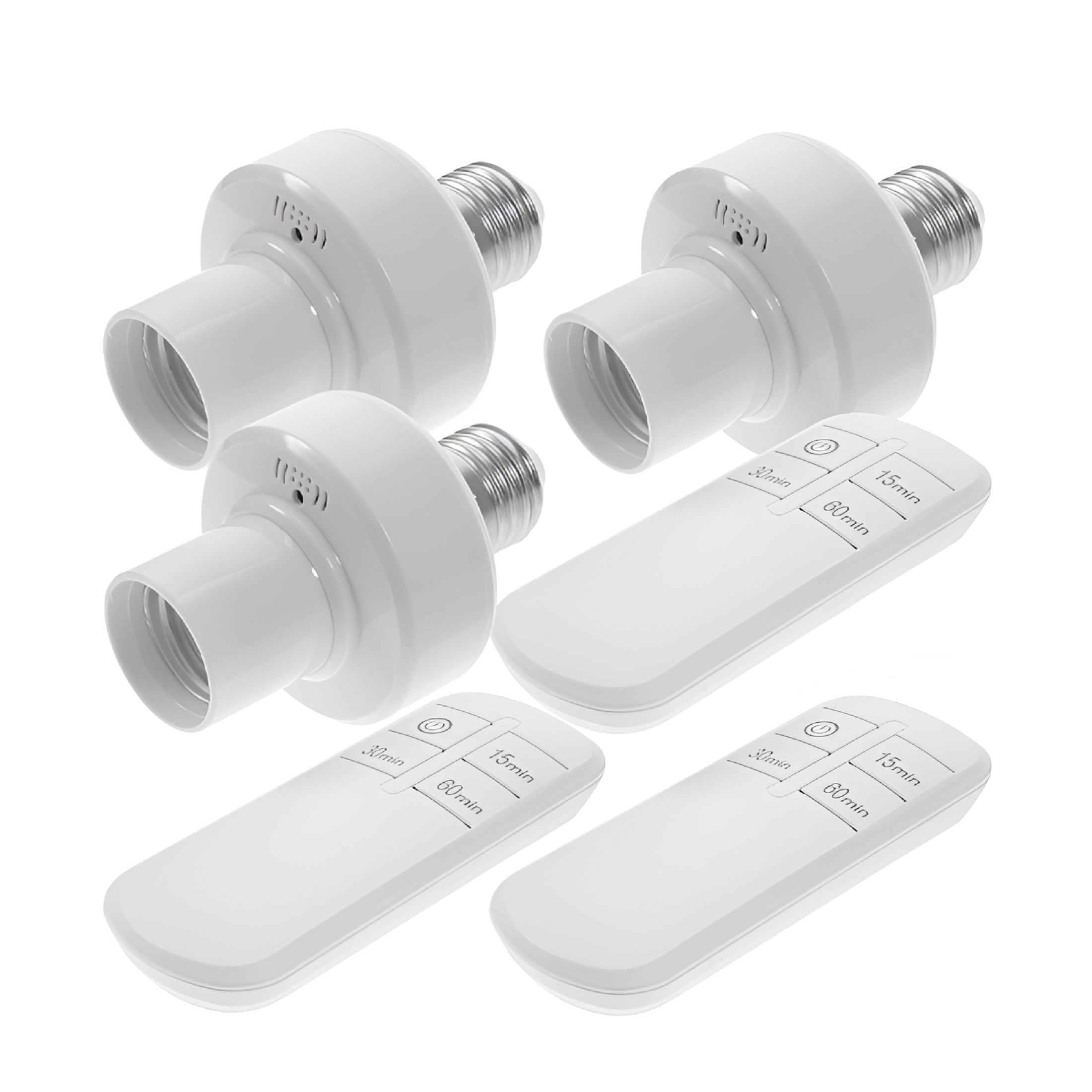 HIBIBUD 3 Pcs Remote Control Light Head Wireless Bulb Lamp Socket ...