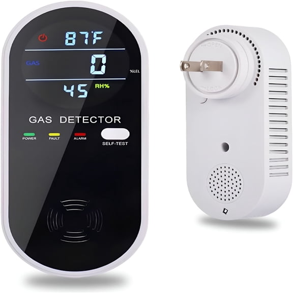HIBIBUD 3-in-1 Combustible Gas Detector, Plug-In Gas Leak Alarm
