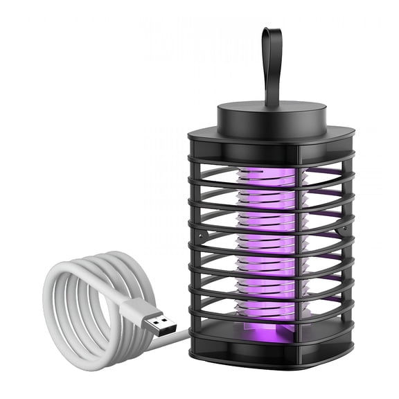 HIBIBUD 3-in-1 Electric Bug Zapper for Indoor Outdoor, Compact Fly Trap Lamp with USB Power, Mosquito Catcher for Yard, Garden