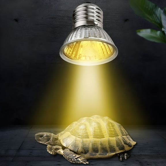 HIBIBUD 3-in-1 Reptile Heat Lamp with Adjustable Temperature, UVA