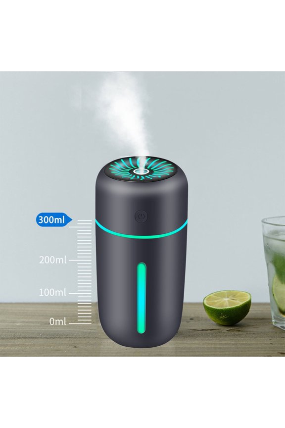 300ml Car Humidifier Wireless Charging, Colorful LED Aromatherapy Nebulizer Long Lasting Mist, Essential Oil Diffuser for Auto Home Office Travel, Portable Nebulizer