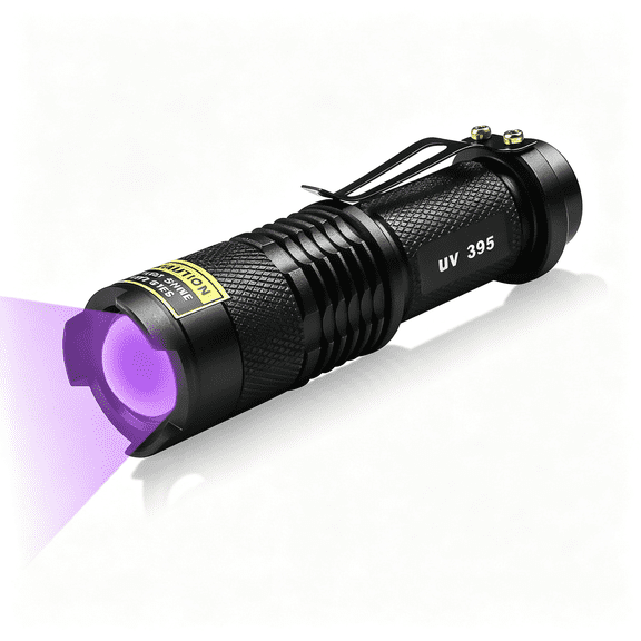 HIBIBUD 395Nm Uv Flashlight Mini Ultraviolet Blacklight Detector-Find Dry Dog Urine/Pet Stains,Uv Glue Curing,Ac Leak Detection,Scorpion Finder&Hotel Inspection Small Led Black Light Torch