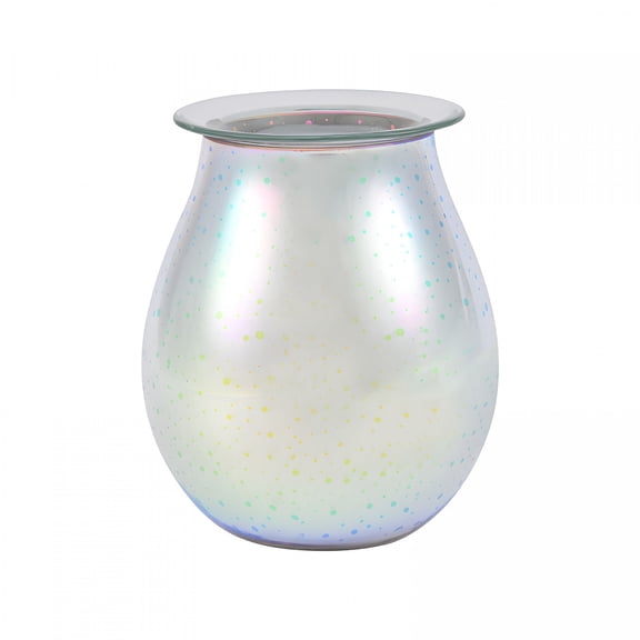 HIBIBUD 3D Glass Electric Wax Melts Warmer Wax Burner Melter Fragrance Warmer for Home Office Bedroom Living Room Gifts & Decor (3D Fireworks)