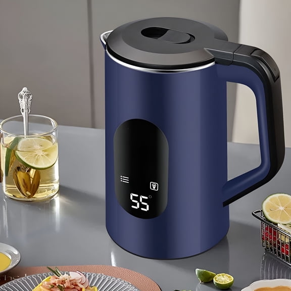 HIBIBUD 3L Stainless Steel Electric Digital Display Hot Water Boiler Auto-Shutoff Thermal Water Kettle 1500W Fast Boil Multifunctional Tea Pot for Making Tea and Coffee Kettle Pot(Blue)