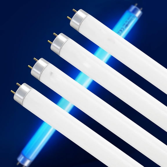 HIBIBUD 4 Pack 15W U/V Bl Cfl Compact Light Bulb for 30W Electric Zapper Replacement Straight Tube T8 F15 18" Blue Light,15W Bug Zapper Light Bulb