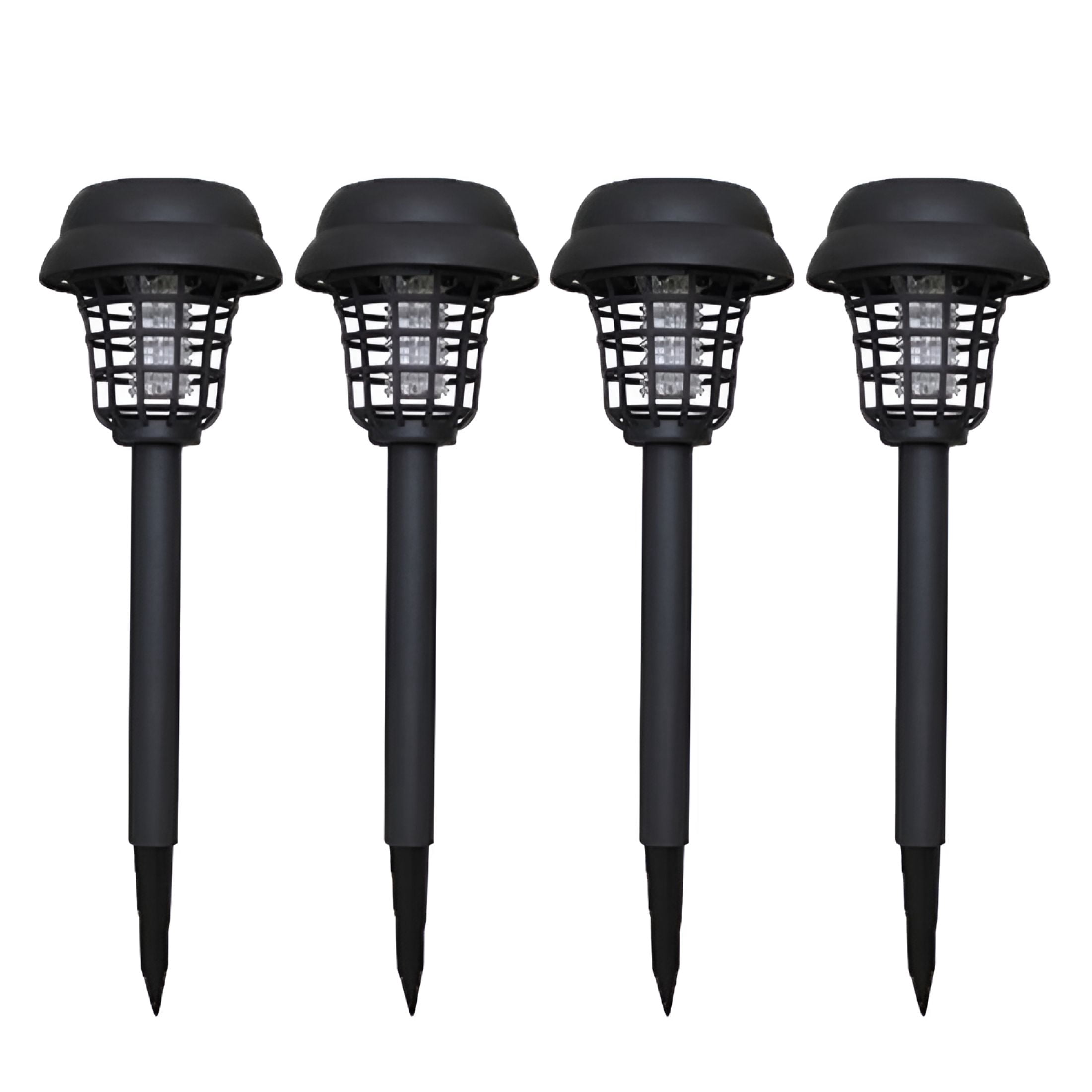 Modern Bug Light HIBIBUD 4-Pack Solar Powered Bug Zapper, IP65 Waterproof Mosquito ...