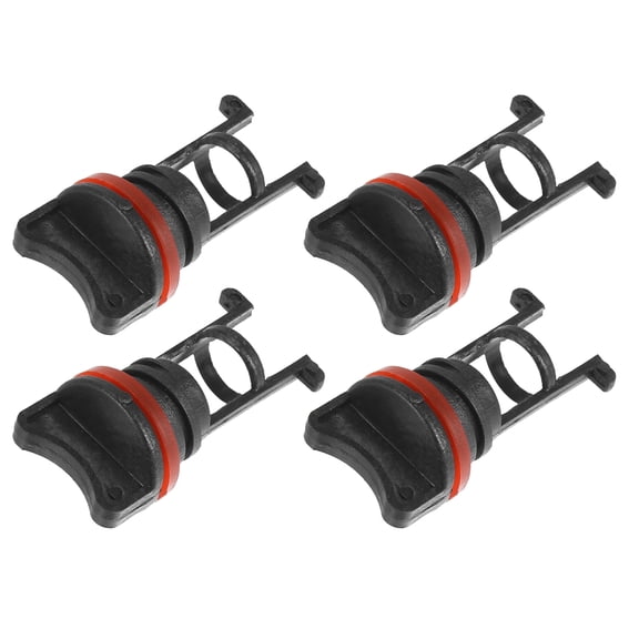 HIBIBUD 4 Pcs Kayak Drain Plug Nylon Thread Drain Stopper for Kayak Boat Plug Canoe Dinghy Black
