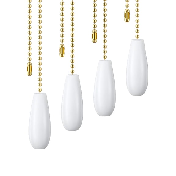 HIBIBUD 4 Pieces Ceiling Fan Chain Pulls Wooden Pull Chain Extension Pull Chain for Ceiling Light Lamp Fan Chain