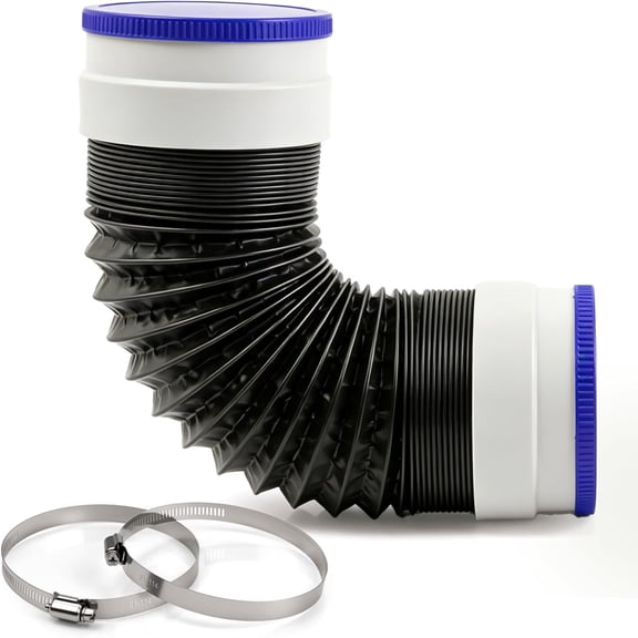 HIBIBUD 4" X 3Ft Flexible Dryer Vent Hose,6-Layer Aluminum Duct W/ Rubber Seals & Clamps,Heat-Resistant Exhaust Hose for Tight Spaces,Universal Dryer Vent Kit