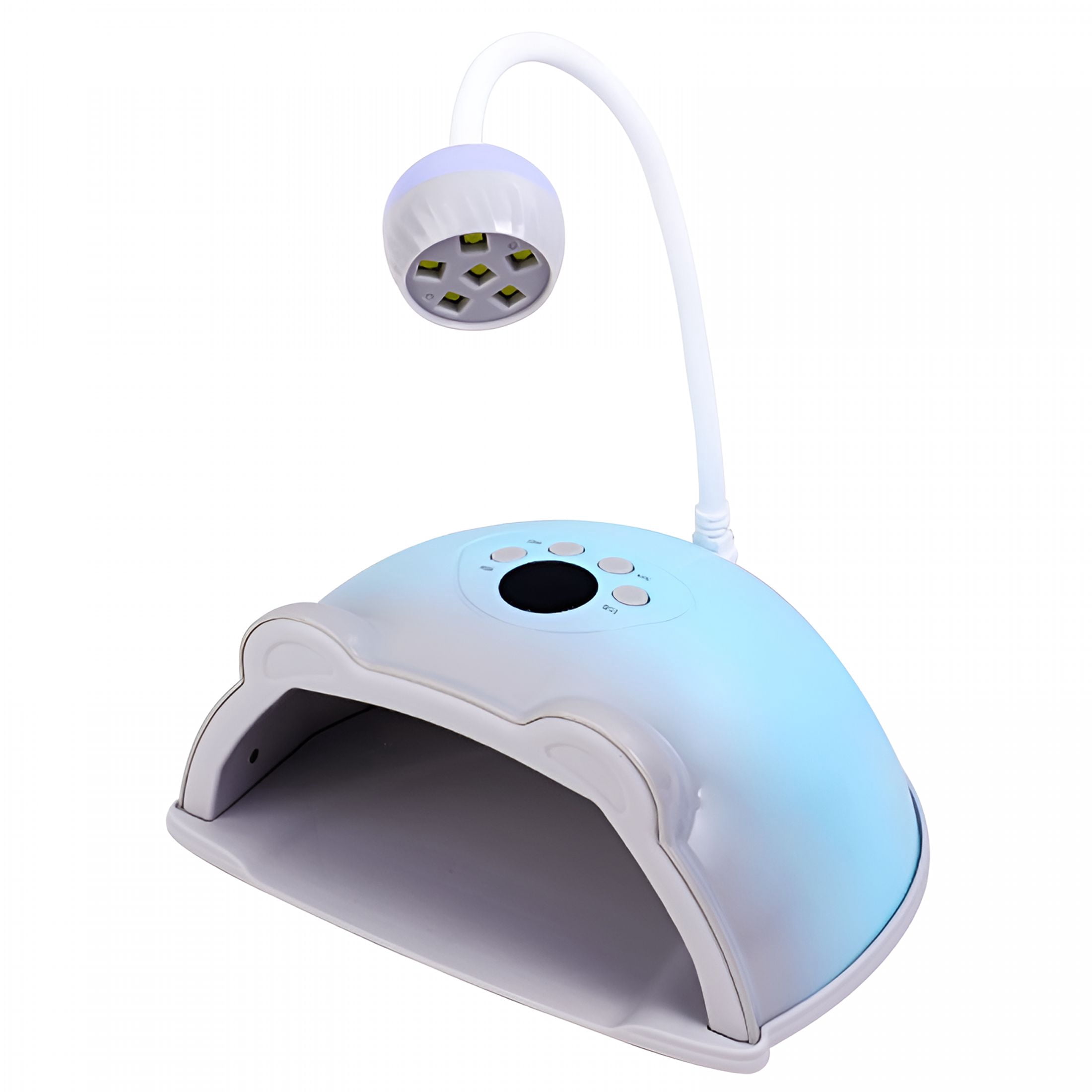 HIBIBUD 48W Uv Led Nail Lamp-Polish Dryer with Automatic Sensor,Lcd Display,3 Timer Settings&Rotatable External Lamp,Uv Light for Gel Nails(Gray+Blue)