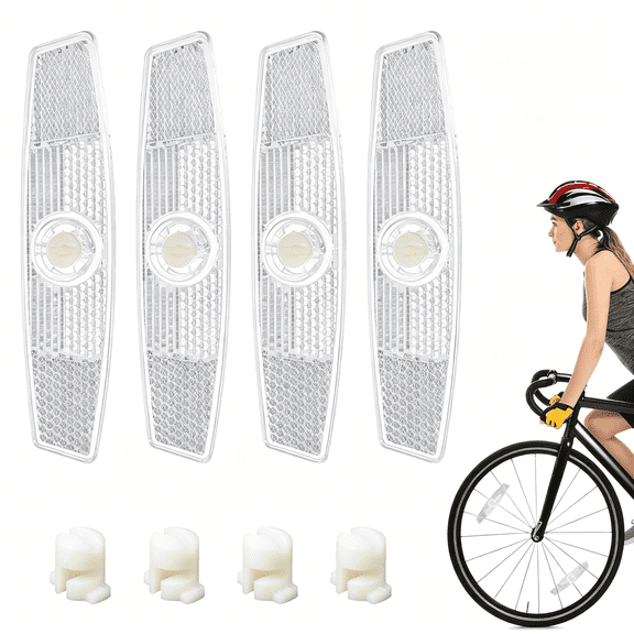HIBIBUD 4Pcs Bike Spoke Reflectors,Bicycle Wheel Reflectors for Night Riding Safety Warning Spoke Reflector for Mountain Bikes & Road Bikes