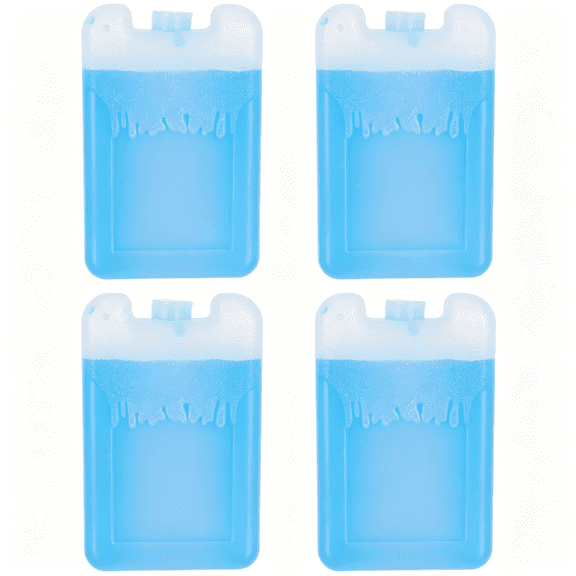 HIBIBUD 4Pcs Pre-Filled Ice Packs for Portable Air Conditioner Fan,Reusable Gel Swamp Cooler,Evaporative Room Chiller Accessories,Mini Freezer Bricks (150Ml/5Oz)