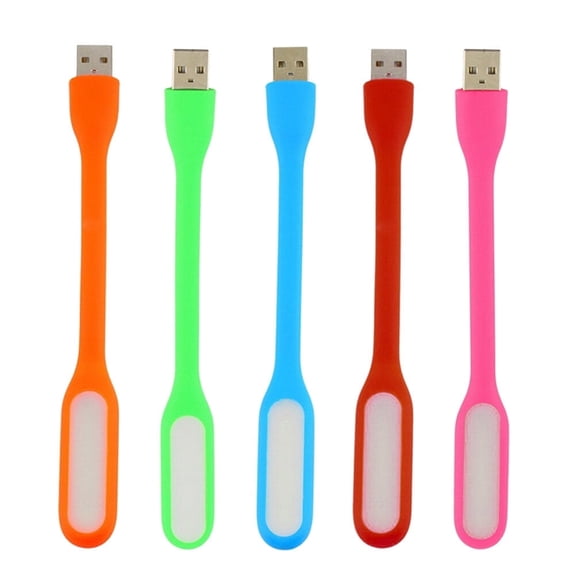 HIBIBUD 5 Pack Flexible USB LED Light, 360 Degree Adjustable Gooseneck Lamp for Laptop PC Power Bank, Portable Reading Keyboard Light for Camping, Travel, Study, Office