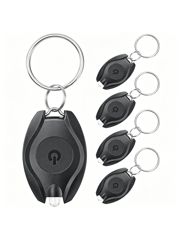 5 Pack Led Keychain Flashlight Mini Led Keychain Light 14 Lumen Portable Ultra Bright Battery Powered Key Ring Torch for Outdoor Camping Party Hiking and Emergency Lighting