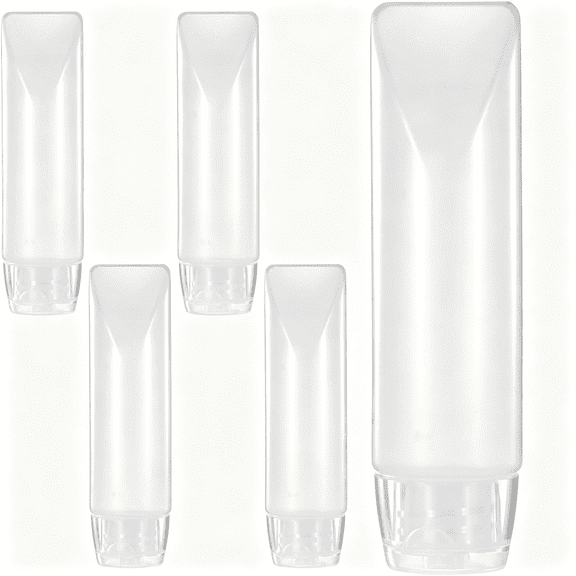 HIBIBUD 5 Pcs 1 Oz Refillable Toothpaste Tubes, Empty Travel