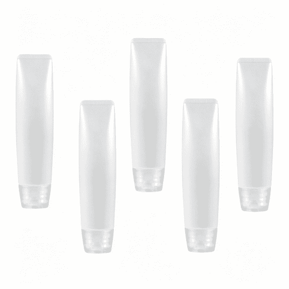 HIBIBUD 5Pcs 1Oz Refillable Toothpaste Tubes,Empty Travel Bottles,Reusable Mini Lotion Bottles,Makeup Containers,Travel Dispensers,Refillable Containers Pump Dispensers Refillable Cosmetic(10*2.7Cm)
