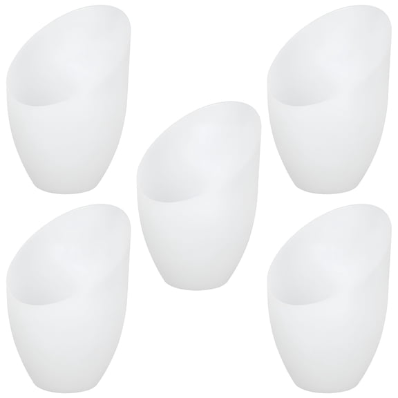 HIBIBUD 5pcs Plastic Lamp Shade Horseshoe Lampshade Replacement Floor Lamp Light Cover Inclined White Lamp Covers Ceiling Fan Globe for Bedroom Lamp 3.5cm