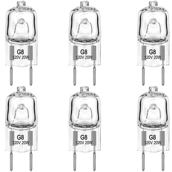 HIBIBUD 6 Pack G8 Halogen Light Bulbs Explosion-Proof Design Frosted Oven Light Replacement for Kitchen Workshop Display Case High Temperature Resistant