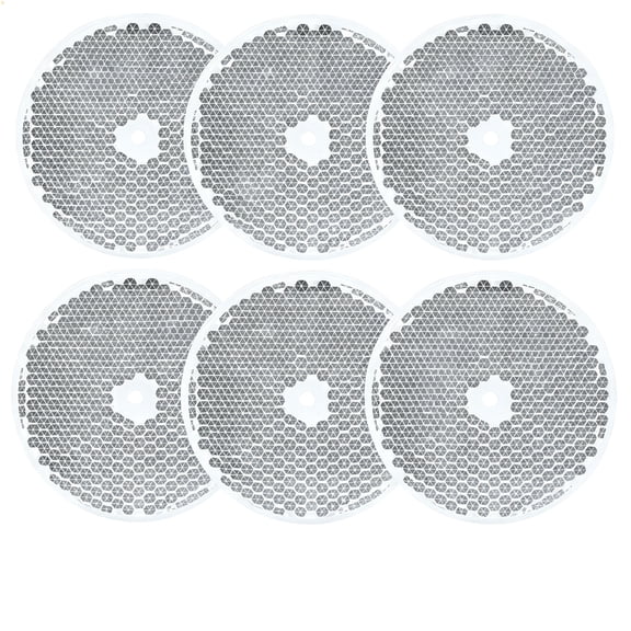 HIBIBUD 6 Pack White Round Reflector, Front Reflector with Mounting Screw, Safety Reflectors for Driveway, Trailer, Posts with Reflector