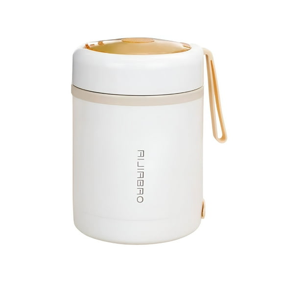 HIBIBUD 600ML USB Electric Heating Lunch Box,Stainless Steel Thermal Soup Jar,Portable Picnic Milk Drink Food Heater Stainless Steel Food Warmer Container