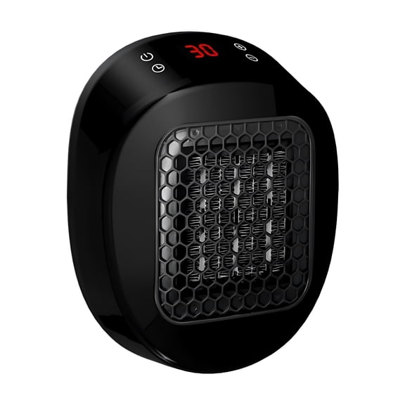 HIBIBUD 600W Ceramic Plug-in Heater - Wall Mounted Indoor Fast Heating Heater with Adjustable Thermostat,Timer,LED Display Remote Control