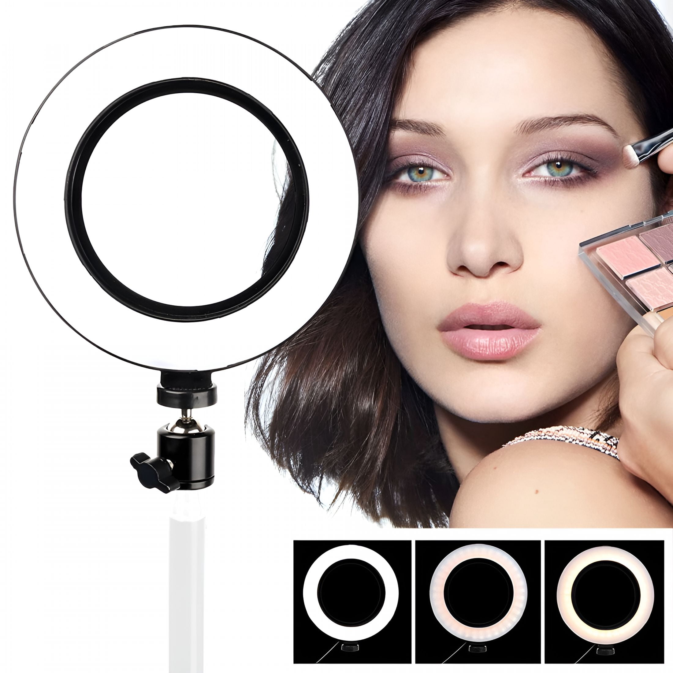 Led Camera Ring HIBIBUD 6In Led Ring Light for Video and Makeup,Mini Led Camera Light ...