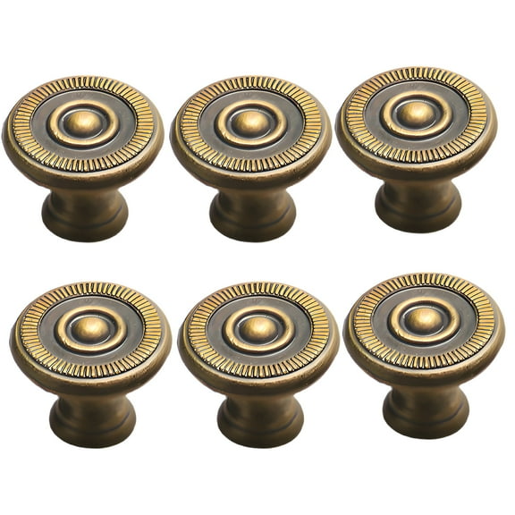 HIBIBUD 6Pcs Cabinet Knobs,Eco-Friendly Material Dresser Knobs,Exquisite Decoration Knobs for Cabinets and Drawers,Style2