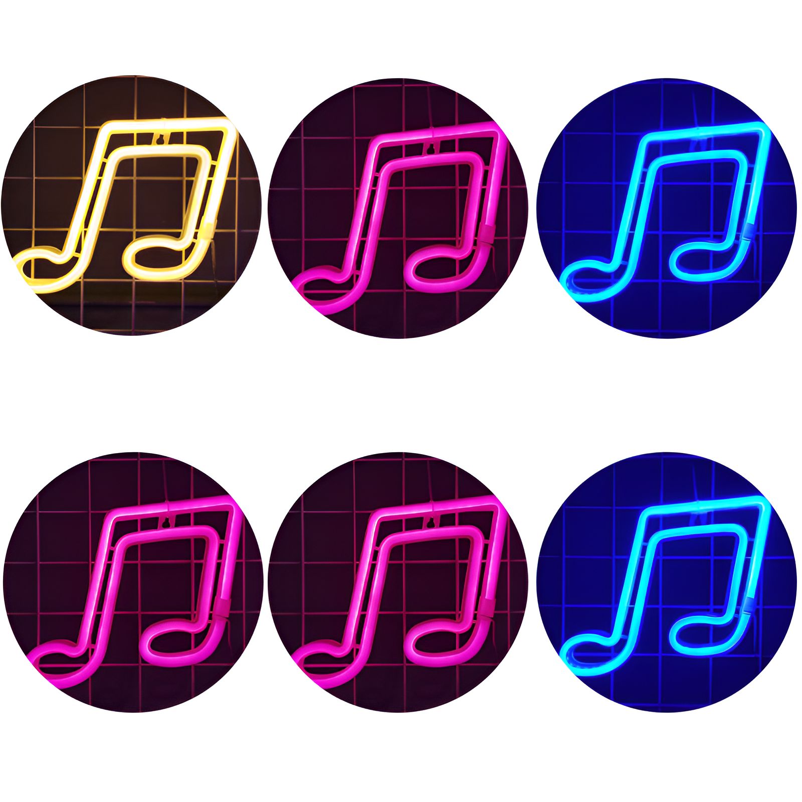HIBIBUD 6Pcs Neon Light Soft and Stylish Neon Signs Clear Glow Neon ...