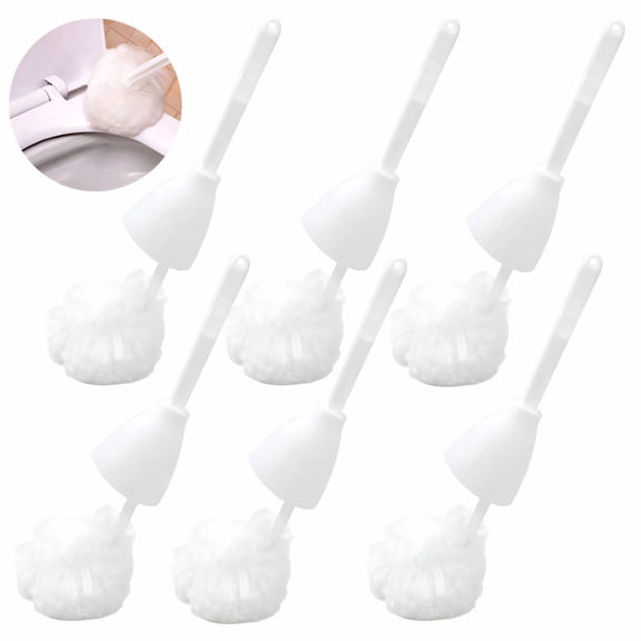 HIBIBUD 6Pcs Toilet Brush,Soft Bristles Toilet Cleaner Brush,Deep Clean Corner Coverage Toilet Scrubber