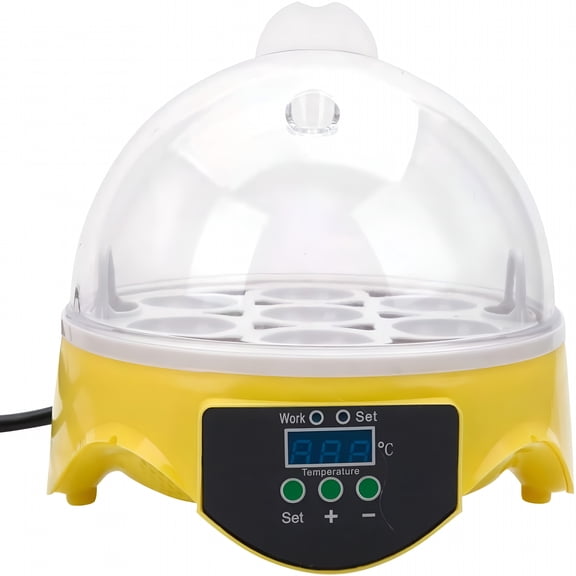HIBIBUD 7 Egg Mini Incubator for Hatching Chicken, Duck, Goose, Quail, Automatic Temperature Control, Visible Poultry Hatcher for Kids Education and Backyard Flocks
