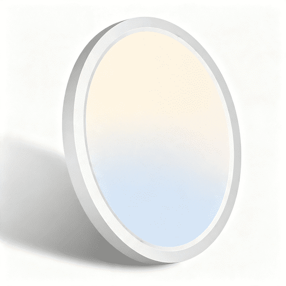 HIBIBUD 7 Inch White Flush Mount Ceiling Light, 15W 1500Lm Ceiling Light Fixture,3000K\/4000K\/6500K Color Selectable,Ultra-Thin Round Ceiling Lighting Fixture for Bedroom Kitchen Pantry Basement