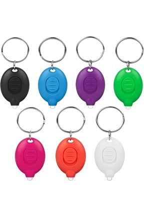 7 Pack LED Keychain Flashlight - Ultra Bright Mini Portable Light with Key Ring, Battery Powered Tiny Flashlight, 7 Colors, for Camping Hiking Outdoor Activities and Emergency Use