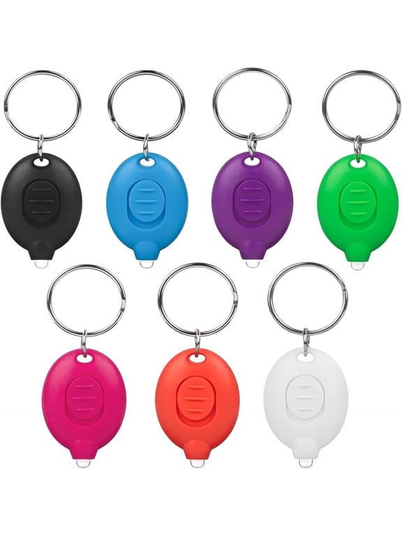 2026 New 7 Pcs Led Keychain Flashlight Mini Keychain Light Ultra Bright Tiny Flashlight Small Portable Light Battery Powered with Key Ring for Outdoor Activities and Emergency Lightning