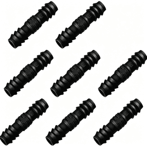 HIBIBUD 8 Pieces 1/2 Inch Drip Irrigation Fittings Parts Soaker Hose Repair Kit Inline Barb Drip Irrigation Hose Connectors Plastic Tubing End Stop for Garden Lawn Sprinkler Systems(Joiner)