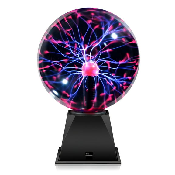 HIBIBUD 8 inch Extra Large Plasma Ball Purple Red Plasma Lamp Ball