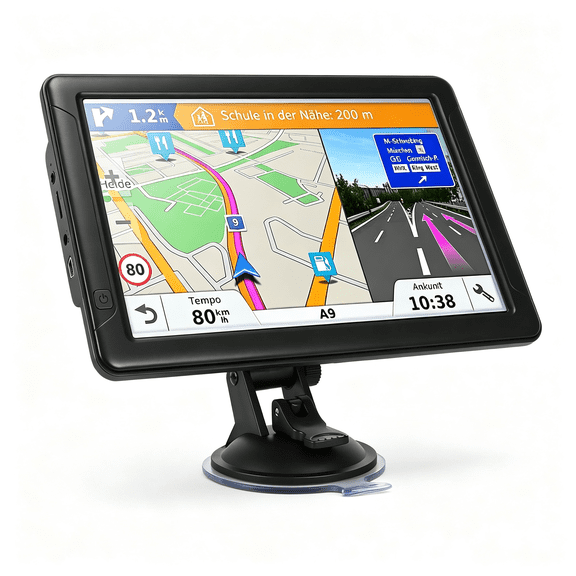 HIBIBUD 9-Inch Gps Navigator for Car Truck Rv,2026 Maps 2026 Maps,Support Voice Turn Direction Guidance/Speed&Red Light Warning/Custom Truck Routing