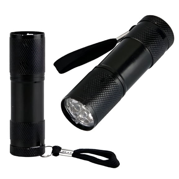 HIBIBUD 9-LED UV Ultra Violet Mini LED Flashlight Blacklight Torch Light Lamp